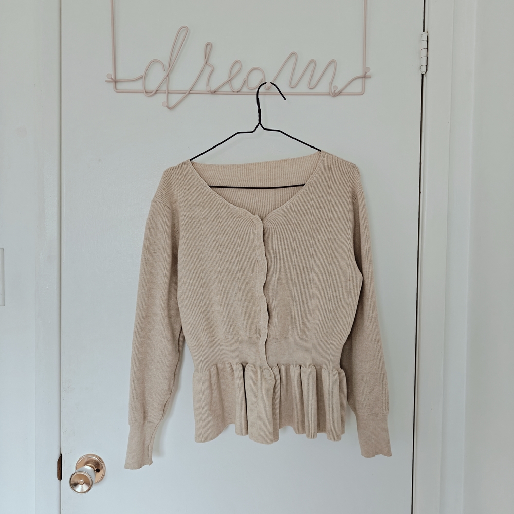 Elegant Cream Women's Sweater